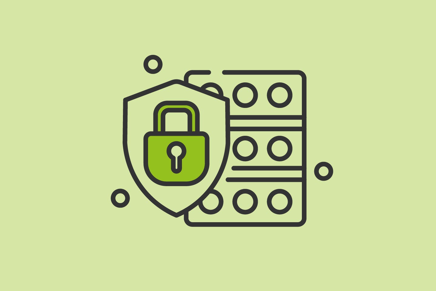 Cybersicherheit und Big Data, grün