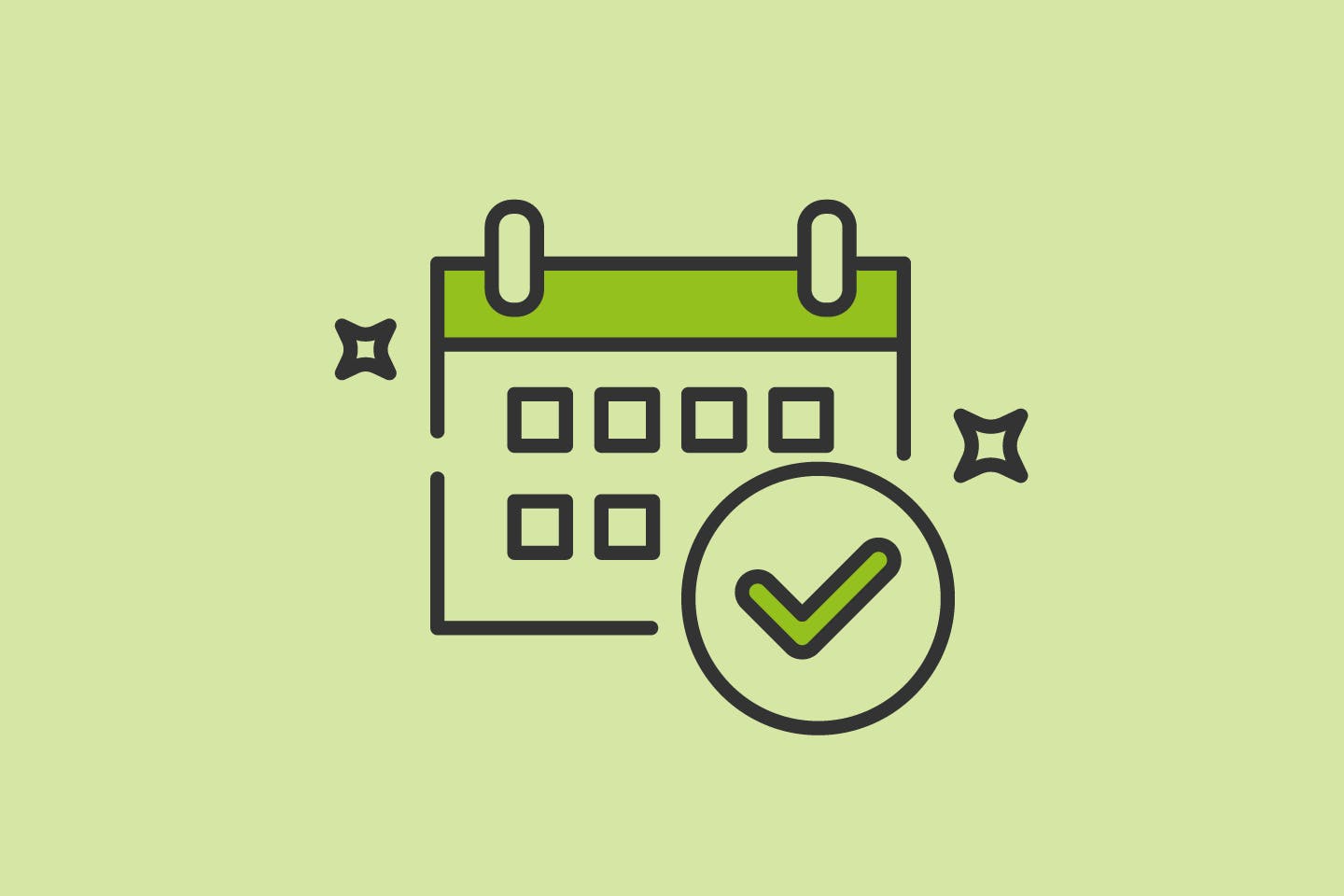 Auf dem Laufenden bleiben, grün