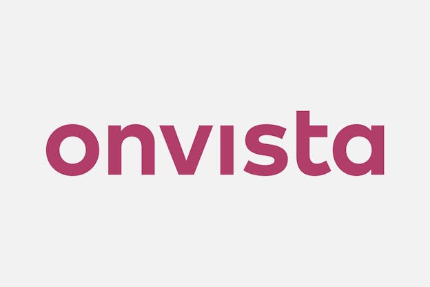 Logo OnVista grauer Hintergrund