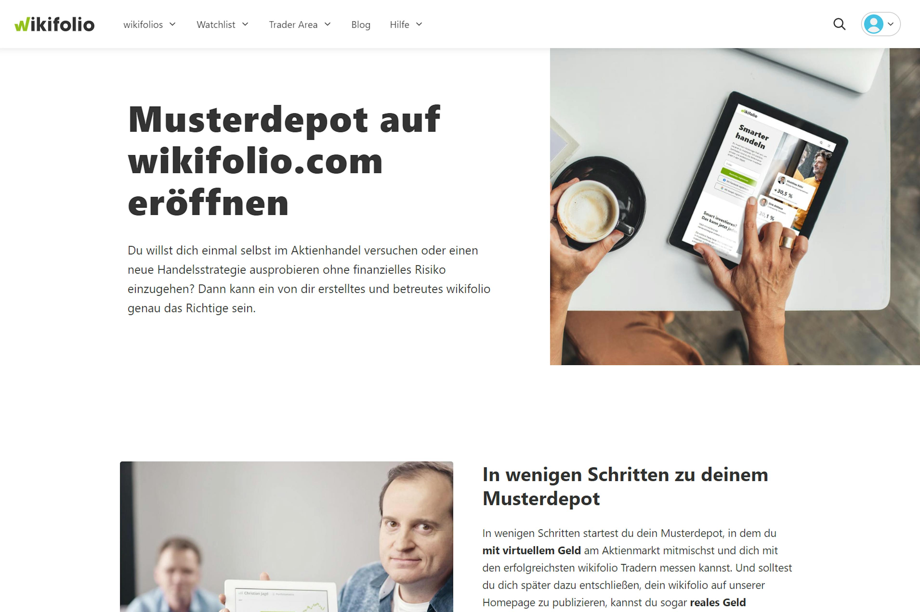 Screenshot "musterdepot-eroeffnen"