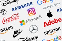 Logos-von-disney-toyota-samsung-google-coca-cola-instagram-facebook-amazon-microsoft-apple-nike-mercedes-benz-adobe
