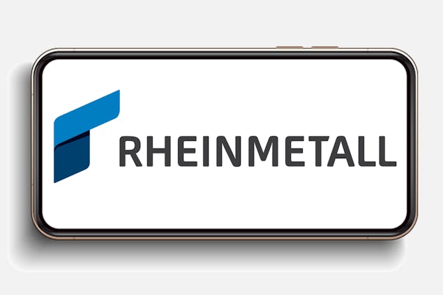 smartphonebildschirm-mit-logo-des-unternehmens-rheinmetall