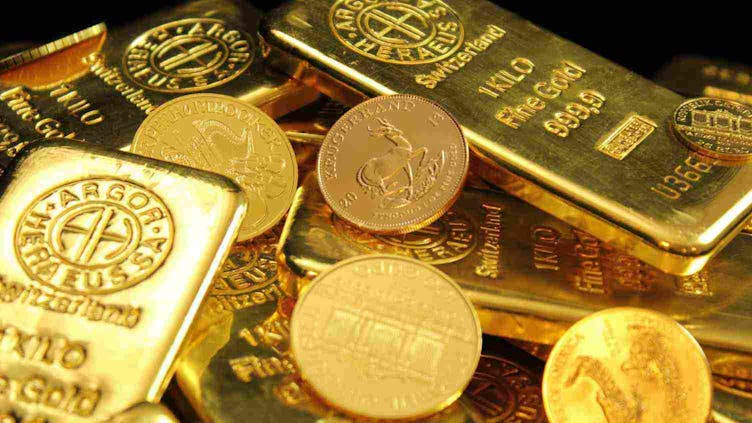goldbarren-goldmuenzen-goldhaufen