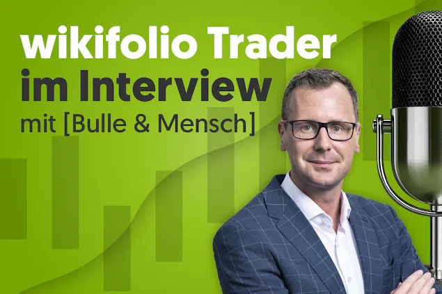 wikifolio Trader im Interview_Banner_Bulle und Mensch